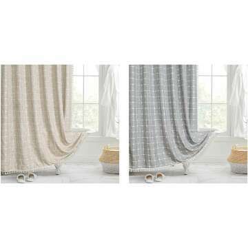 Plaid Waterproof Shower Curtain - Easy to Clean & Stylish