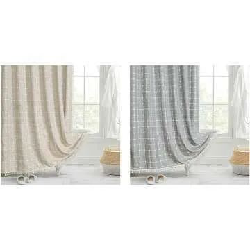 Plaid Waterproof Shower Curtain - Easy to Clean & Stylish