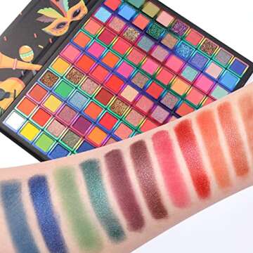 99 Colors Eyeshadow Palette, Rainbow Colors Makeup Eyeshadow Palette, Professional High Pigmented Matte Glitter Makeup Pallet, Waterproof Long Lasting Colorful Eye Shadow Powder