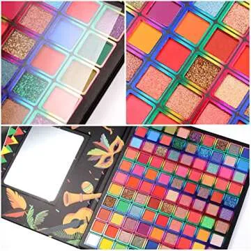 99 Colors Eyeshadow Palette, Rainbow Colors Makeup Eyeshadow Palette, Professional High Pigmented Matte Glitter Makeup Pallet, Waterproof Long Lasting Colorful Eye Shadow Powder