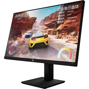 HP 27-inch QHD Gaming with Tilt/Height Adjustment with AMD FreeSync Premium Technology (X27q, 2021 model)
