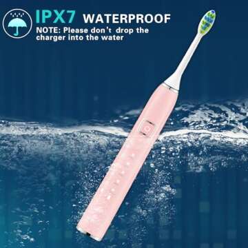 7AM2M Ultrasonic Electric Toothbrush - 5 Modes & 90 Days Battery