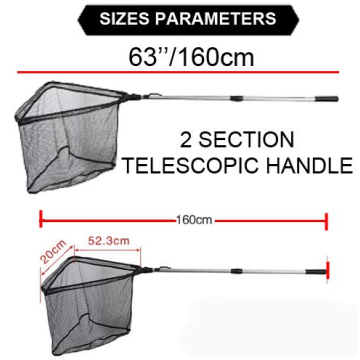 Premium 63" Aluminum Fishing Landing Net for All Ages