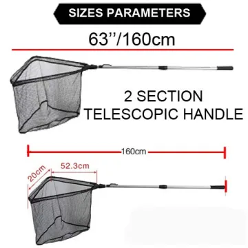 Premium 63" Aluminum Fishing Landing Net for All Ages