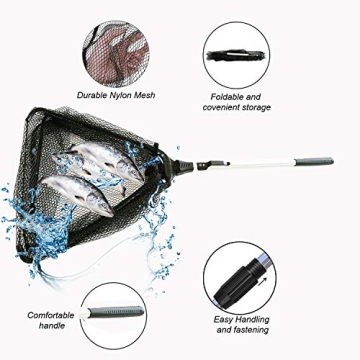 Premium 63" Aluminum Fishing Landing Net for All Ages