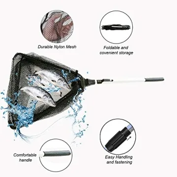Premium 63" Aluminum Fishing Landing Net for All Ages