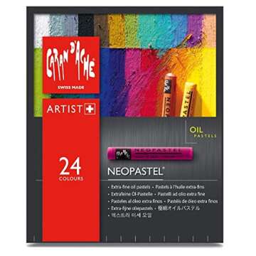 Caran D'ache Neopastel Oil Pastels Set 24 - Vibrant Colors