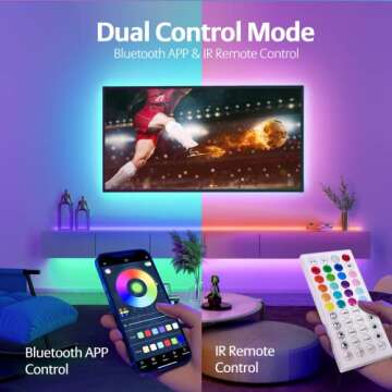 LED Lights for Bedroom, 100ft(2 Rolls of 50ft) LED Strip Lights, Music Sync Color Changing Led Light...