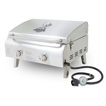 Pit Boss 75275 Stainless Steel Portable Grill - Dual Burner, Durable & Easy Transport