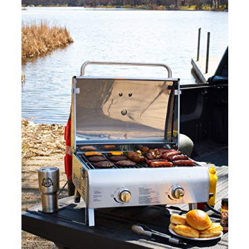 Pit Boss 75275 Stainless Steel Portable Grill Dual Burner