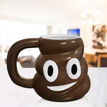 Kovot Poop Novelty Coffee Cup - 20oz, Brown - Whimsical Ceramic Mug for a Playful Morning Brew
