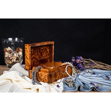 BAZAARDI Hand Carved Wooden Multipurpose Keepsake Box