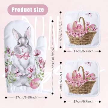 Personalized 12 Pieces Sublimation Oven Mitts Set for Cooking