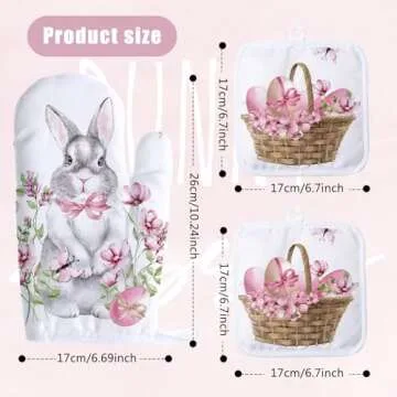 Personalized 12 Pieces Sublimation Oven Mitts Set for Cooking