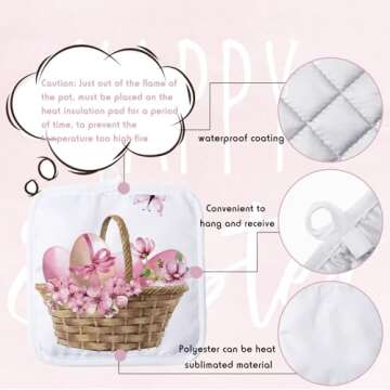 Personalized 12 Pieces Sublimation Oven Mitts Set for Cooking