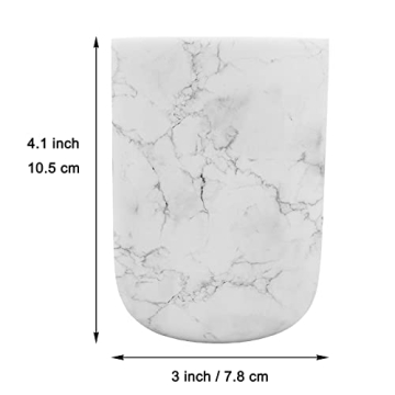 Elegant Polyresin Toothbrush Holder for Marble Style Bathrooms