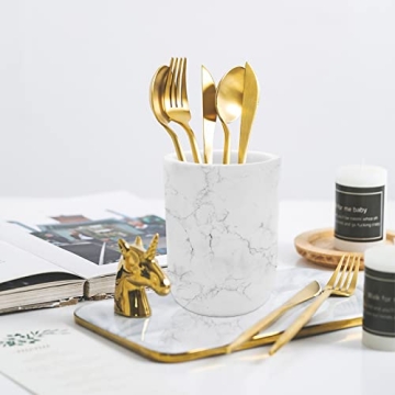 Elegant Polyresin Toothbrush Holder for Marble Style Bathrooms