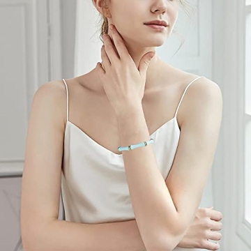 Sajidos Bamboo Tube Bangle Bracelets for Women