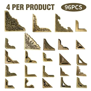 Aynaxcol 96PCS Metal Book Corner Protectors - Stylish DIY Gift
