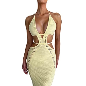 Shop MYBFYABO Women’s Halter Bodycon Mini Dress - Summer Style