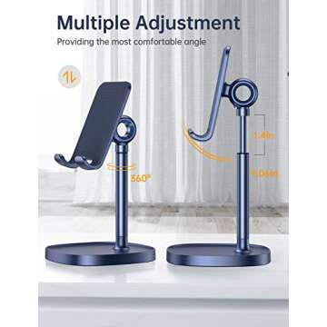 LISEN Ergonomic Adjustable Cell Phone Stand for Desk