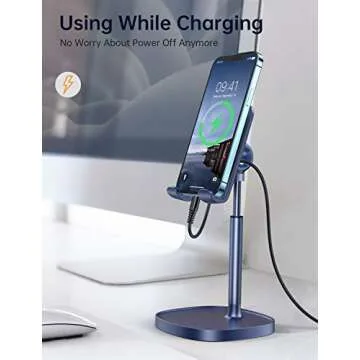 LISEN Ergonomic Adjustable Cell Phone Stand for Desk