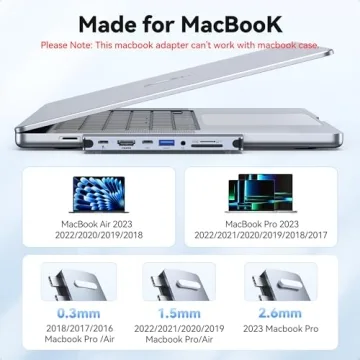 USB C Hub Adapter for MacBook Pro Air Multiport Dongle