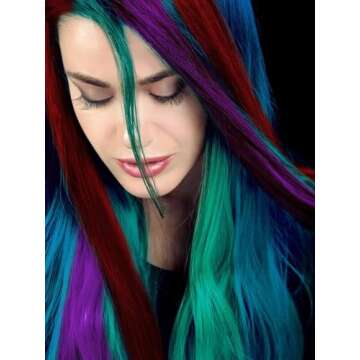 Kalolary 10 Color Temporary Hair Chalk Comb Set, Washable Hair Dye for Girls Kids Gifts on Birthday Cosplay Party for Age 4 5 6 7 8 9 10 12 13