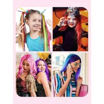 Kalolary 10 Color Temporary Hair Chalk Comb Set, Washable Hair Dye for Girls Kids Gifts on Birthday Cosplay Party for Age 4 5 6 7 8 9 10 12 13