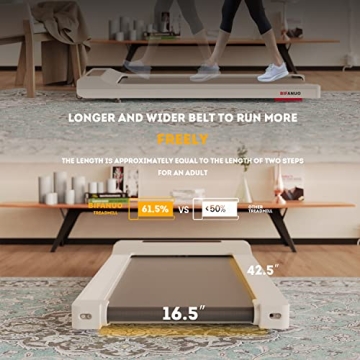 Bifanuo Under Desk Treadmill with Remote Control and 265lb Capacity