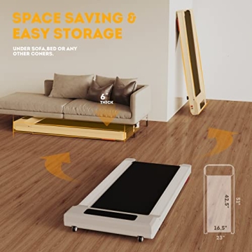 Bifanuo Under Desk Treadmill with Remote Control and 265lb Capacity