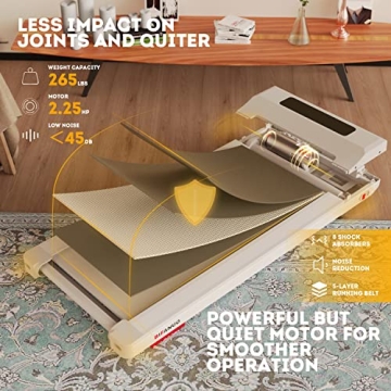 Bifanuo Under Desk Treadmill with Remote Control and 265lb Capacity