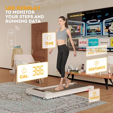 Bifanuo Under Desk Treadmill with Remote Control and 265lb Capacity