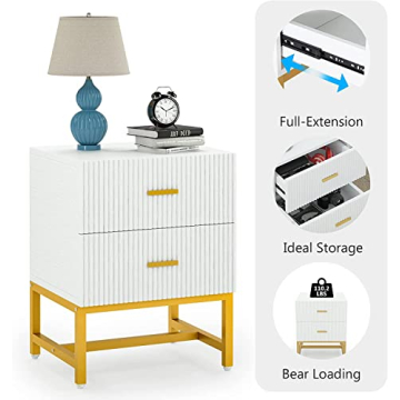 Tribesigns 2-Drawer Nightstand Set of 2 for Stylish Spaces
