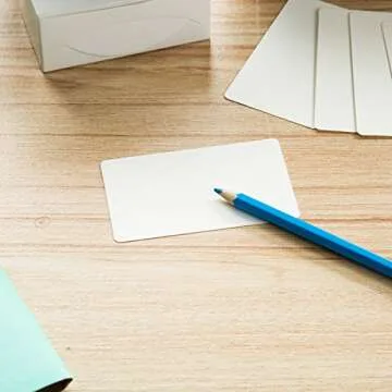 ZOOYOO Blank White Cardboard paper Message Card Business Cards Word Card DIY Tag Card 100 PCS （White)