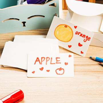 ZOOYOO Blank White Cardboard paper Message Card Business Cards Word Card DIY Tag Card 100 PCS （White)