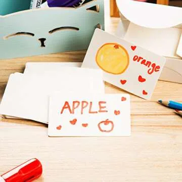 ZOOYOO Blank White Cardboard paper Message Card Business Cards Word Card DIY Tag Card 100 PCS （White)