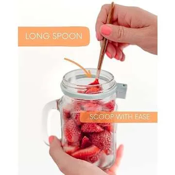 Overnight Oats Containers with Lids - 2 Pack Mason Jars 16 oz with lids - Glass Meal Prep Containers for Oats Overnight & Chia Pudding - Yogurt Parfait Cups with Lids or Salad Dressing Container to Go