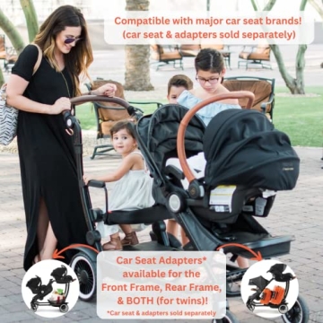 Austlen Entourage Sit and Stand Stroller in Black