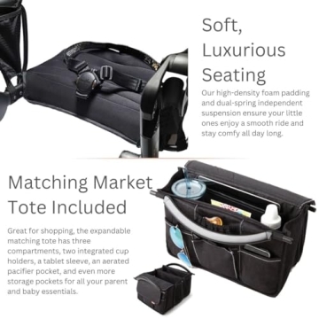 Austlen Entourage Sit and Stand Stroller in Black