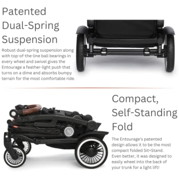 Austlen Entourage Sit and Stand Stroller in Black
