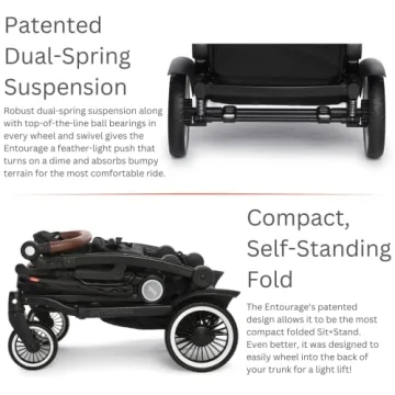 Austlen Entourage Sit and Stand Stroller in Black