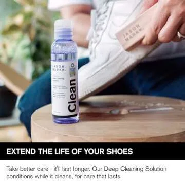 Jason Markk Deep Cleaning Solution, Shoe Cleaner, Cleans & Conditions, Sneaker Care, Ideal for Footwear, Safe for Leather, Suede, Nubuck, Cotton, Knits, 8oz