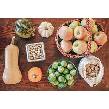 Eco-Friendly Reusable Produce Bags - Organic Cotton Durable Washable