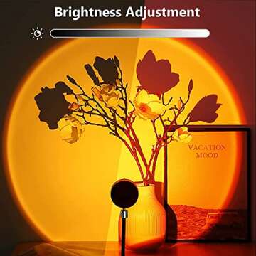 LEBROMI Sunset Lamp, 16 Colors Sunset Lamp Projection with Remote,Night Light for Party Living Room Bedroom Decor，Sun Lamp Gifts for Women (Sunset lamp)