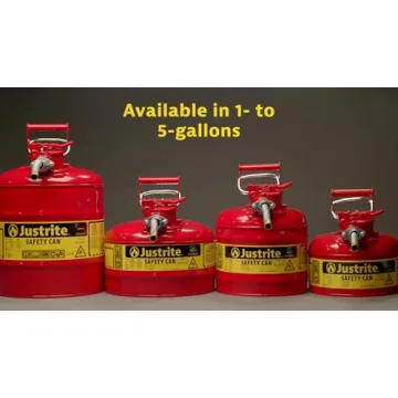 Justrite 1 Gallon Type II Safety Gas Can with Flame Arrester