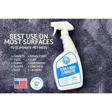 Bulldogology Bio-Enzymatic Pet Stain & Odor Remover - Pet Carpet Enzyme Cleaner for Cat and Dog Pee, Pet Stain Remover for Carpet and Floors, Dog Stain Remover and Odor Neutralizer (32 oz)