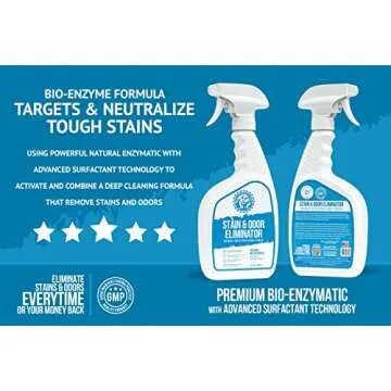 Bulldogology Bio-Enzymatic Pet Stain & Odor Remover - Pet Carpet Enzyme Cleaner for Cat and Dog Pee, Pet Stain Remover for Carpet and Floors, Dog Stain Remover and Odor Neutralizer (32 oz)