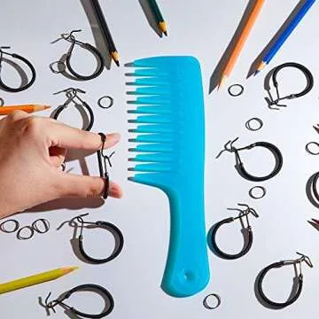 Hotop 15 Pieces Elastic Hook Hair Tie Styling Ponytail Holder Hooks Cord for Curly Long Hair(Black)