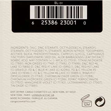 Cargo Cosmetics - Longwear Blush, High Pigment, Buildable and Blendable Blush, Catalina , 1.58 Ounce (Pack of 1)